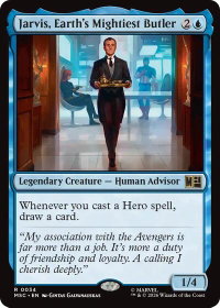 Jarvis, Earth's Mightiest Butler - Commander: Marvel Super Heroes (MSC) #34 - Rare Magic: The Gathering Trading Card