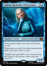 Valeria Richards, Precocious (Surge Foil) - Commander: Marvel Super Heroes (MSC) #38 - Rare Magic: The Gathering Trading Card