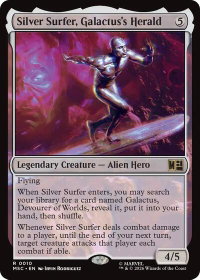 Silver Surfer, Galactus's Herald - Commander: Marvel Super Heroes (MSC) #10 - Rare Magic: The Gathering Trading Card