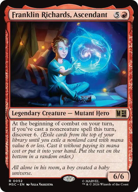 Franklin Richards, Ascendant - Commander: Marvel Super Heroes Magic: The Gathering trading card