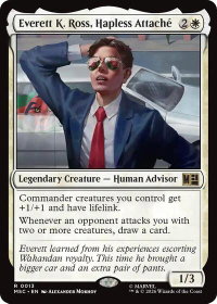 Everett K. Ross, Hapless Attache (Surge Foil) - Commander: Marvel Super Heroes (MSC) #13 - Rare Magic: The Gathering Trading Card