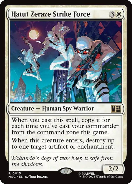 Hatut Zeraze Strike Force (Surge Foil) - Commander: Marvel Super Heroes Magic: The Gathering trading card