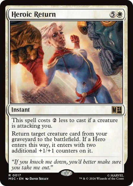 Heroic Return (Surge Foil) - Commander: Marvel Super Heroes Magic: The Gathering trading card