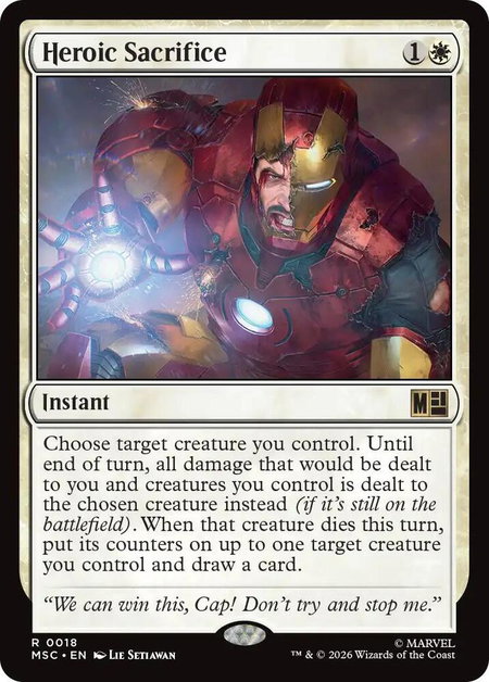 Heroic Sacrifice (Surge Foil) - Commander: Marvel Super Heroes Magic: The Gathering trading card