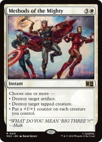 Methods of the Mighty (Surge Foil) - Commander: Marvel Super Heroes (MSC) #21 - Rare Magic: The Gathering Trading Card