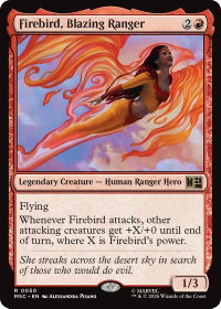 Firebird, Blazing Ranger (Surge Foil) - Commander: Marvel Super Heroes (MSC) #50 - Rare Magic: The Gathering Trading Card