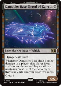 Damocles Base, Sword of Kang - Commander: Marvel Super Heroes (MSC) #42 - Rare Magic: The Gathering Trading Card