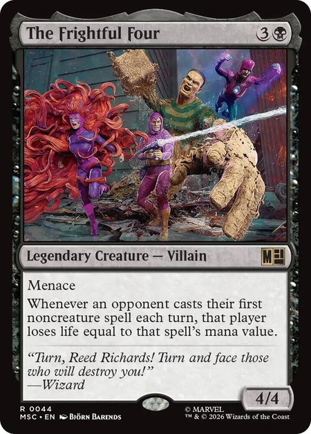 The Frightful Four - Commander: Marvel Super Heroes Magic: The Gathering trading card