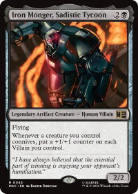 Iron Monger, Sadistic Tycoon - Commander: Marvel Super Heroes (MSC) #45 - Rare Magic: The Gathering Trading Card