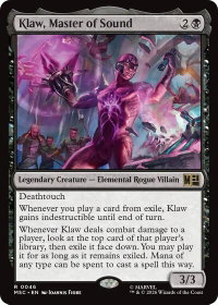 Klaw, Master of Sound - Commander: Marvel Super Heroes (MSC) #46 - Rare Magic: The Gathering Trading Card