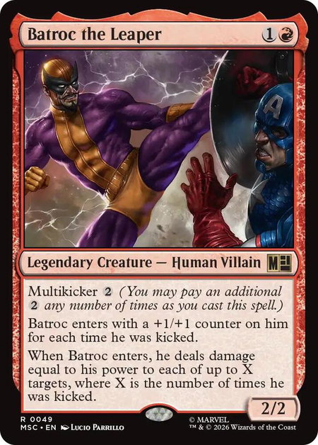 Batroc the Leaper - Commander: Marvel Super Heroes Magic: The Gathering trading card