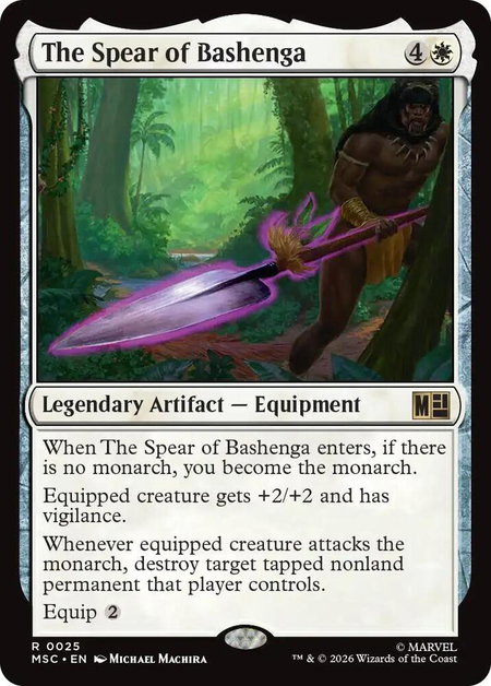 The Spear of Bashenga - Commander: Marvel Super Heroes Magic: The Gathering trading card