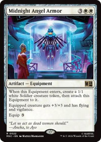 Midnight Angel Armor (Surge Foil) - Commander: Marvel Super Heroes (MSC) #22 - Rare Magic: The Gathering Trading Card