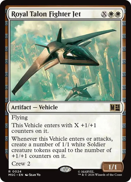 Royal Talon Fighter Jet (Surge Foil) - Commander: Marvel Super Heroes Magic: The Gathering trading card