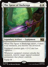The Spear of Bashenga (Surge Foil) - Commander: Marvel Super Heroes (MSC) #25 - Rare Magic: The Gathering Trading Card