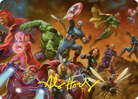 Avengers Assemble! Art Card (Gold-Stamped Signature) - Art Series: Marvel Super Heroes Magic: The Gathering trading card