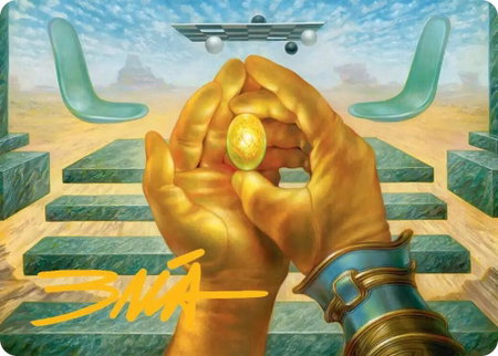 The Mind Stone Art Card (Gold-Stamped Signature) - Art Series: Marvel Super Heroes Magic: The Gathering trading card