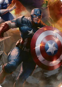 Captain America, Unbowed Art Card - Art Series: Marvel Super Heroes (AAMSH) #5 - Special Magic: The Gathering Trading Card