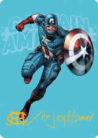 Captain America, Super-Soldier Art Card (Gold-Stamped Signature) - Art Series: Marvel Super Heroes (AAMSH) #21 - Special Magic: The Gathering Trading Card