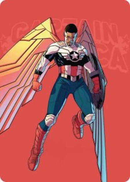 Captain America, Wings of Freedom Art Card (22/45) - Art Series: Marvel Super Heroes Magic: The Gathering trading card