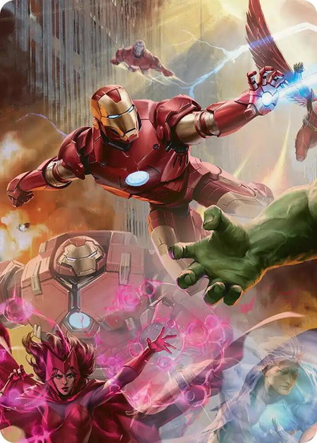 Iron Man, Futurist Paragon Art Card - Art Series: Marvel Super Heroes Magic: The Gathering trading card