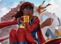 Ms. Marvel, Kamala Khan Art Card - Art Series: Marvel Super Heroes (AAMSH) #5 - Special Magic: The Gathering Trading Card