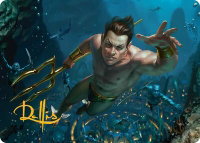 Namor the Sub-Mariner Art Card (Gold-Stamped Signature) - Art Series: Marvel Super Heroes (AAMSH) #6 - Special Magic: The Gathering Trading Card