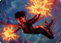 The Wasp, Winsome Avenger Art Card - Art Series: Marvel Super Heroes (AAMSH) #32 - Special Magic: The Gathering Trading Card
