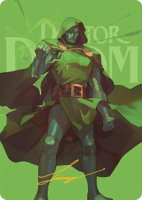 Doctor Doom Art Card (Gold-Stamped Signature) - Art Series: Marvel Super Heroes (AAMSH) #24 - Special Magic: The Gathering Trading Card