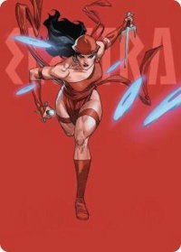 Elektra, Daughter of the Hand - Art Series: Marvel Super Heroes (AAMSH) #25 - Special Magic: The Gathering Trading Card