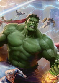 Hulk, Always Angry Art Card - Art Series: Marvel Super Heroes (AAMSH) #2 - Special Magic: The Gathering Trading Card