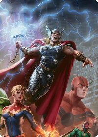 Thor, Guardian of Midgard Art Card - Art Series: Marvel Super Heroes (AAMSH) #3 - Special Magic: The Gathering Trading Card