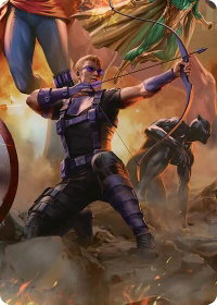 Hawkeye, Trick Shot Art Card - Art Series: Marvel Super Heroes (AAMSH) #6 - Special Magic: The Gathering Trading Card