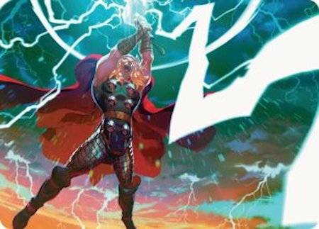 Lightning Strike Art Card - Art Series: Marvel Super Heroes Magic: The Gathering trading card