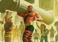 Hercules, Prince of Power Art Card (Gold-Stamped Signature) - Art Series: Marvel Super Heroes (AAMSH) #13 - Special Magic: The Gathering Trading Card