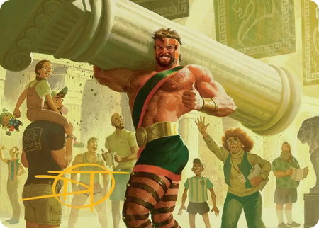 Hercules, Prince of Power Art Card (Gold-Stamped Signature) - Art Series: Marvel Super Heroes Magic: The Gathering trading card