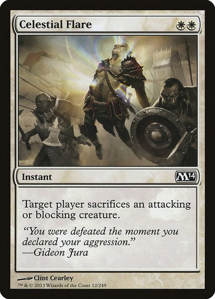 Celestial Flare trading card from Magic 2014 (M14) Celestial Flare - Magic 2014 (M14) Magic: The Gathering trading card