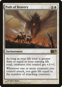 Path of Bravery - Magic 2014 (M14) (M14) #26 - Rare Magic: The Gathering Trading Card