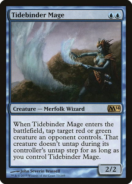 Tidebinder Mage trading card from Magic 2014 (M14) Tidebinder Mage - Magic 2014 (M14) Magic: The Gathering trading card
