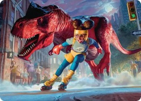 Moon Girl and Devil Dinosaur Art Card - Art Series: Marvel Super Heroes Magic: The Gathering trading card