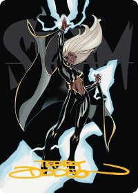 Storm, Windrider Art Card (Gold-Stamped Signature) - Art Series: Marvel Super Heroes (AAMSH) #30 - Special Magic: The Gathering Trading Card