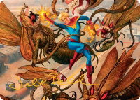 Captain Marvel, Apex Avenger Art Card (Gold-Stamped Signature) - Art Series: Marvel Super Heroes (AAMSH) #36 - Special Magic: The Gathering Trading Card