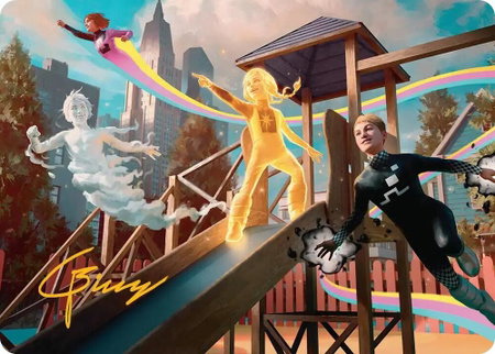 Power Pack Art Card (Gold-Stamped Signature) - Art Series: Marvel Super Heroes Magic: The Gathering trading card