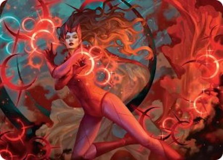 Scarlet Witch, Chaotic Avenger Art Card - Art Series: Marvel Super Heroes Magic: The Gathering trading card