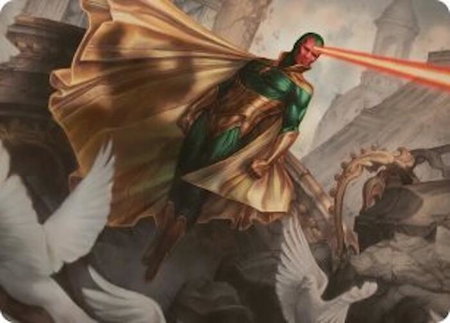 The Vision Art Card - Art Series: Marvel Super Heroes Magic: The Gathering trading card