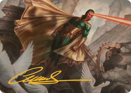 The Vision Art Card (Gold-Stamped Signature) - Art Series: Marvel Super Heroes Magic: The Gathering trading card