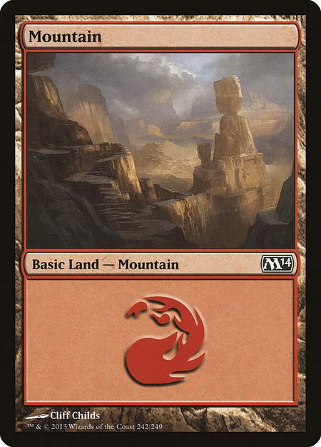 Mountain (242) - Magic 2014 (M14) Magic: The Gathering trading card