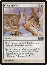 Congregate - Magic 2014 (M14) (M14) #14 - Uncommon Magic: The Gathering Trading Card