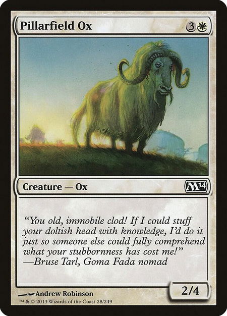 Pillarfield Ox - Magic 2014 (M14) Magic: The Gathering trading card