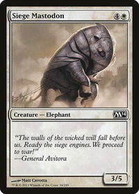 Siege Mastodon - Magic 2014 (M14) (M14) #34 - Common Magic: The Gathering Trading Card
